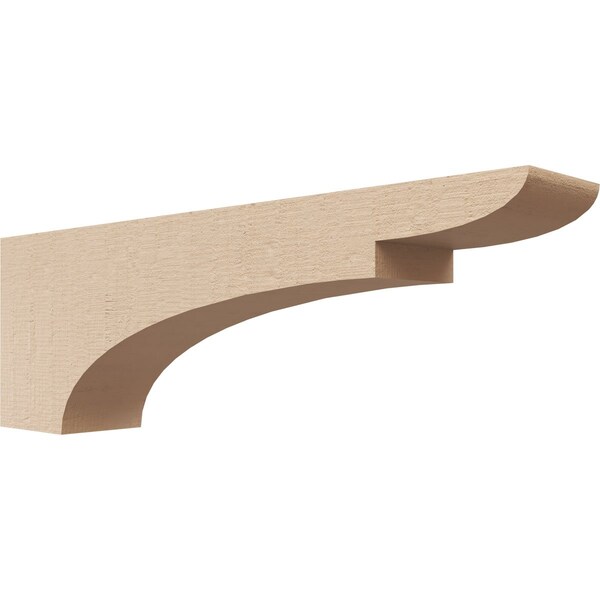 Ekena Millwork 2"W x 12"D x 4"H Thin Yorktown Rough Cedar Woodgrain TimberThane Corbel, Primed Tan CORUR02X12X04YORRCPR - main